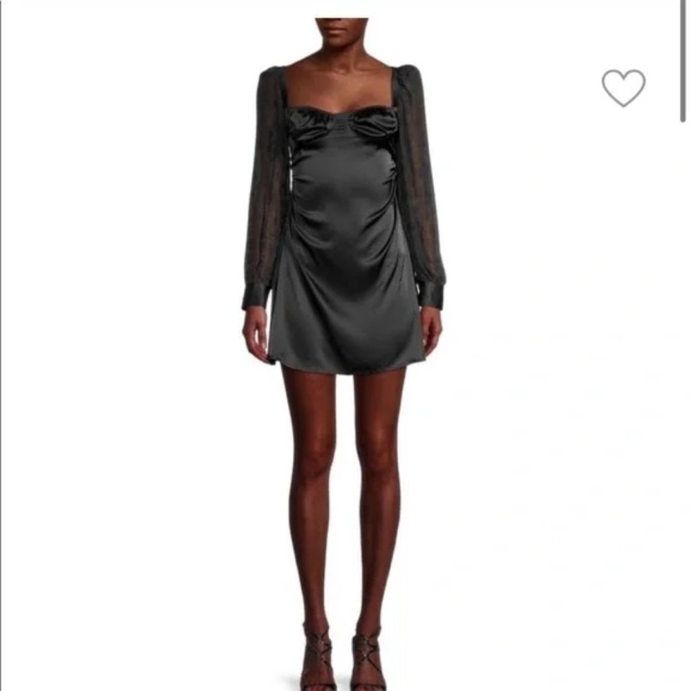Danielle Bernstein We Wore What puff sleeve mini dress size 6 NEW WITH TAGS